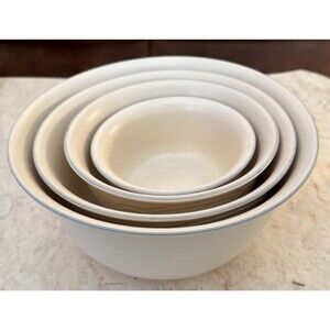 Vintage.Pfaltzgraff Remembrance 4 Piece Nesting Stoneware Mixing Bowl Set Rare